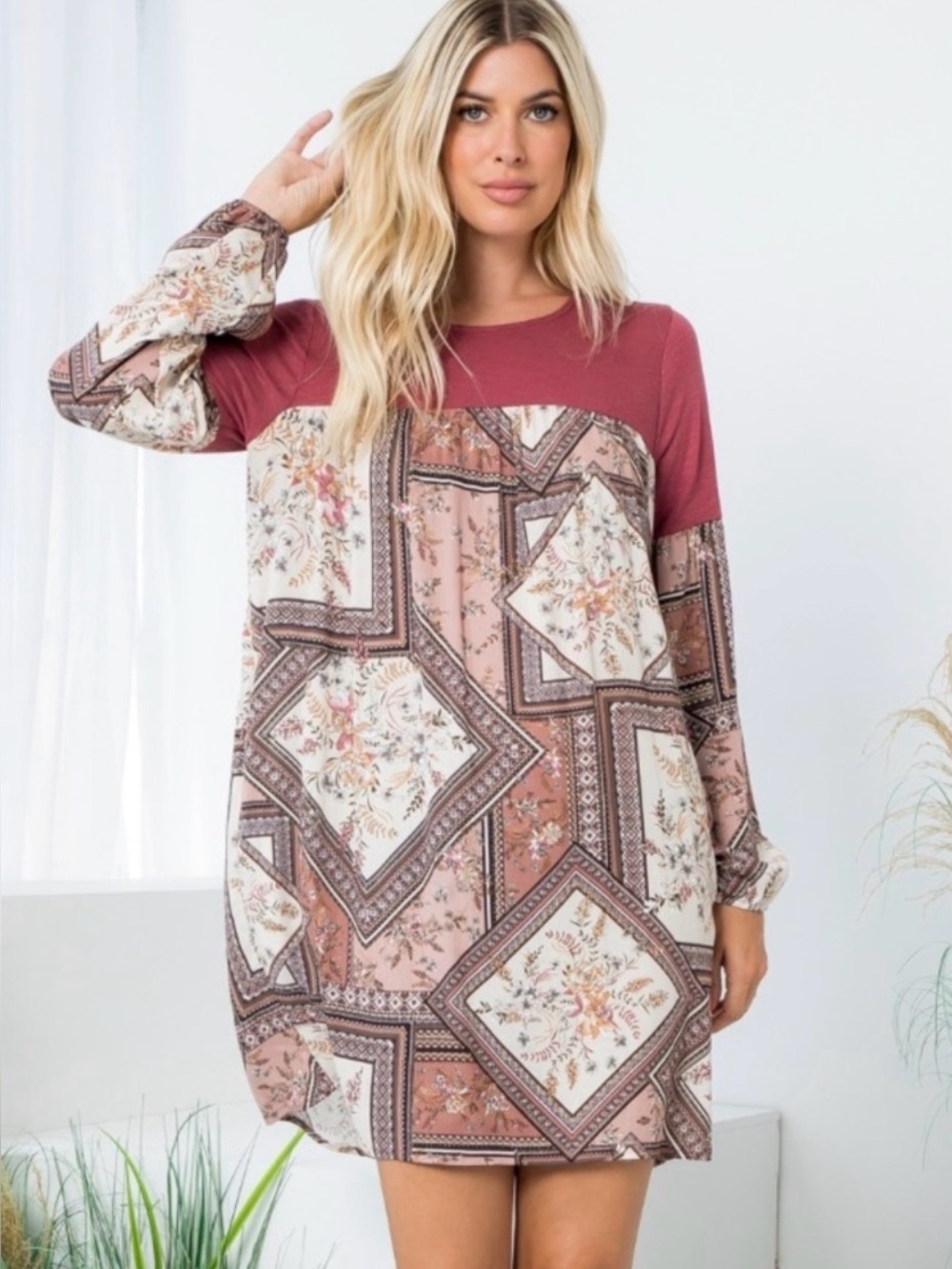 Boutique Brand Paisley Print Boho Dress-  NWT L